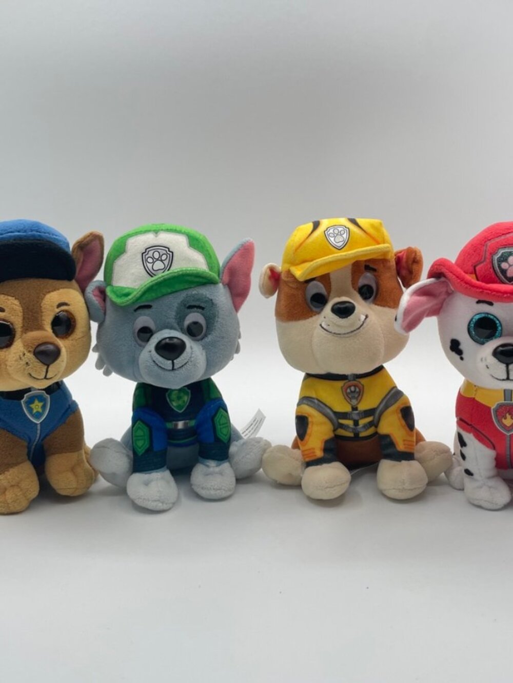 Paw Patrol Plush Set of 4 Chase Rocky Rubble Marshall Stuffed Toys - Approx 7”